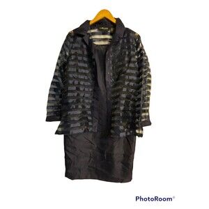 Sag Harbor Dress Petite 2 Piece Dress/Jacket Navy Blue Size 12P